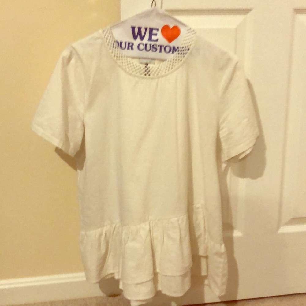 Ruffle peplum blouse from Anthropologie